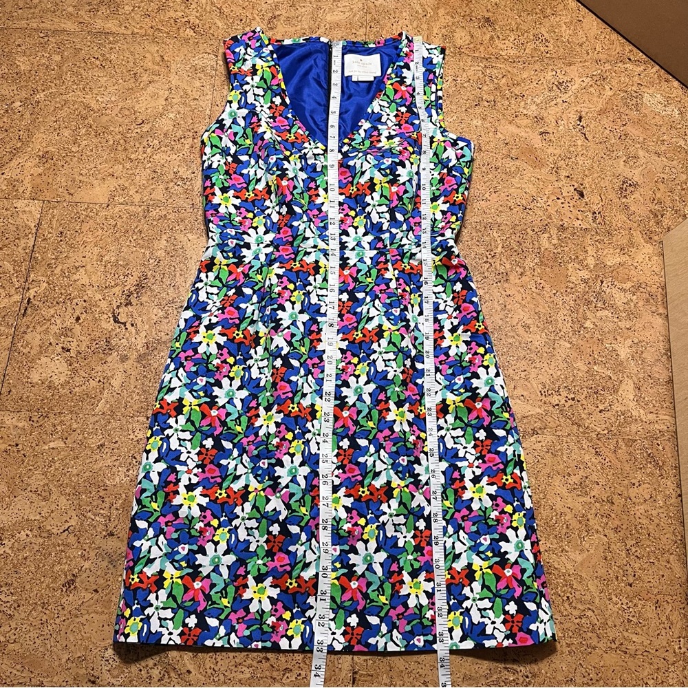 Kate Spade Mira in Full Bloom Silk Blend V-Neck Dress Sz 2 - Picture 10 of 14